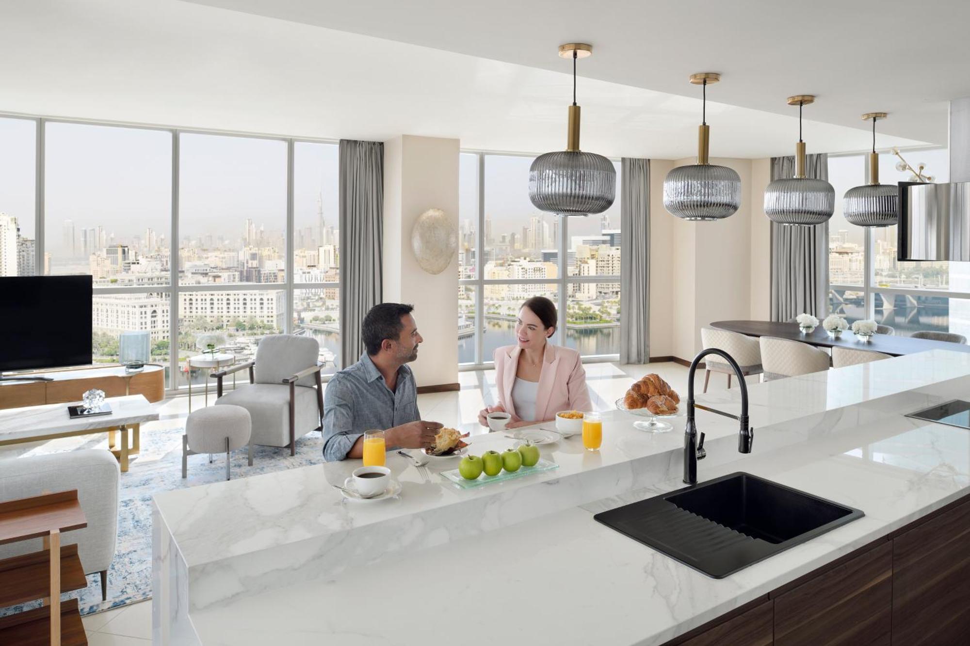 Intercontinental Residence Suites Dubai Festival City By Ihg Zewnętrze zdjęcie A kitchen with a sink